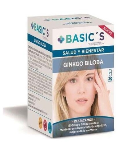 Corpore Basics Ginkgo Biloba 30 Cápsulas  Corpore Diet