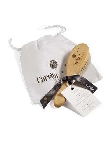 Carelia Cepillo Natural Bebe + Bolsita Algodón de Carelia
