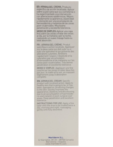 Skin Repair Arnika Gel Crema Spf 30 50Ml de Martiderm