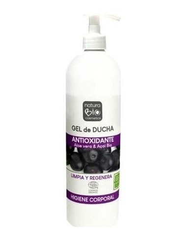 Gel De Ducha Antioxidante  Aloe-Açai 740Ml. Bio de Naturabio Cosmetics