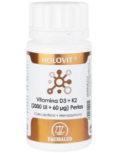 Holovit Vitamina D3 2000Ui + K2 60µg 50Perlas de Equisalud 2