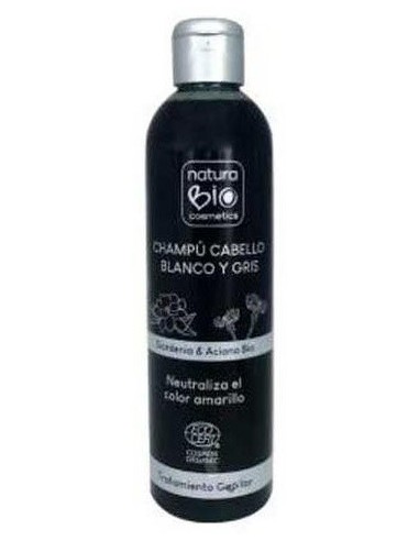 Champu Cabello Blanco Y Gris Gardenia-Aciano 250Ml de Naturabio Cosmetics