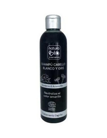 Champu Cabello Blanco Y Gris Gardenia-Aciano 250Ml de Naturabio Cosmetics