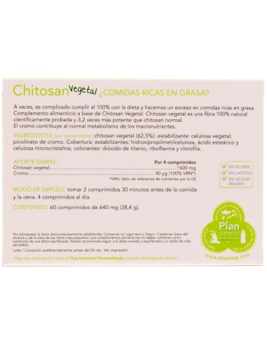 Triestop Chitosan Vegetal 60Comp. de Eladiet