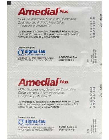 Amedial Plus 20Sbrs. de Alfasigma