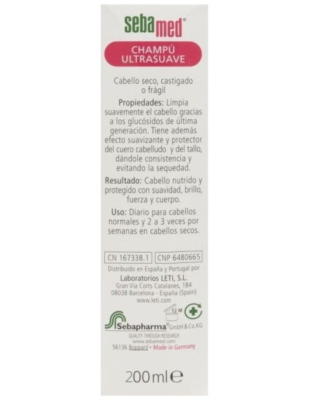 Champu Ultra Suave Cabello Normal-Seco 200Ml. de Sebamed
