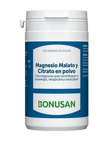 Magnesio Malato Y Citrato Polvo 130Gr. de Bonusan