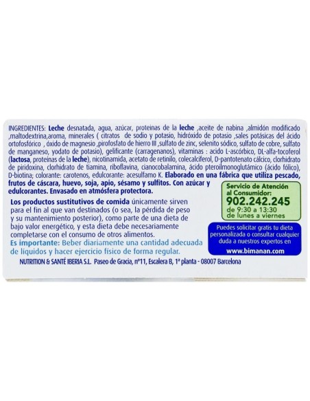 Copa Sustitutiva Vainilla-Caramelo 210Gr. de Bimanan