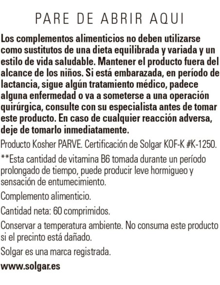 VMPrime® (+50 años)  60 comprimidos Solgar