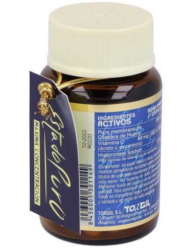 Colageno Pura Membrana De Huevo 30Cap. E de Tongil