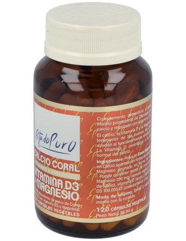 Pacote 3X2 Cálcio Coral+Vit D3+Mg 120Cap. Estado de Tongil Pu