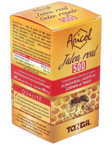Pacote 3X2 Apicol Geleia Real 500Gr. 60 Pérolas Tongil