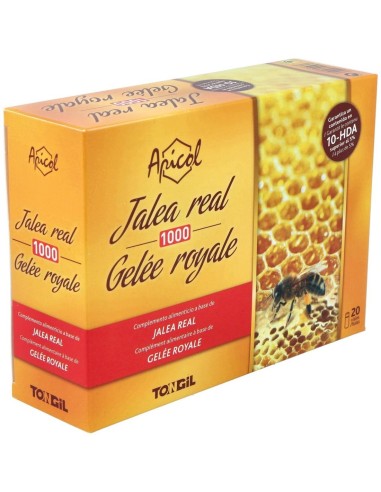 Pacote 3X2 Apicol Geleia Real 1000Gr. 20 frascos de Tongil