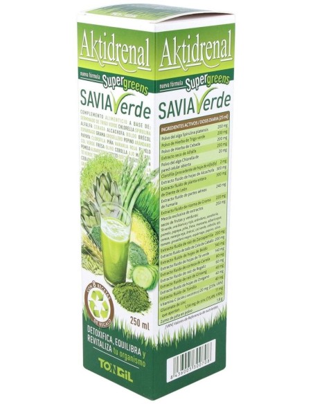 Pacote 3X2 Aktidrenal Seiva Verde 250Ml. Lineabel de Tongil