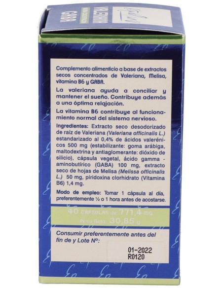 Pack 4X3 Valeriana Con Gaba 40Cap. Estado Puro de Tongil