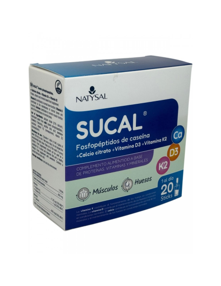 Sucal Natysal 20 Sticks | Fosfopéptidos, Calcio y Vitaminas