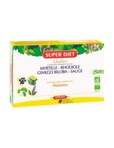 Cuarteto Ginkgo Memoria Bio - 20 Amp De 15 Ml de Superdiet