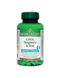 Calcio Magnesio Y Zinc 100 Comprimidos de Nature´S Bounty