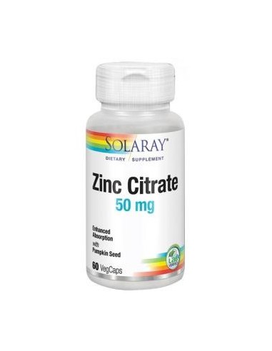 Zinc 50Mg. 60Cap. de Solaray