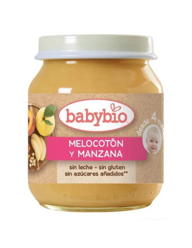 Potito Bio Melocotón y Manzana 130g para Bebés 4 Meses