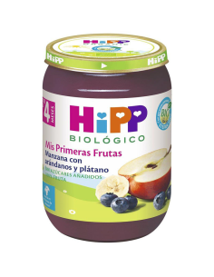 Tarrito Bio Hipp Manzana, Arándano y Plátano 190 g