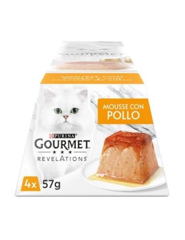 Gourmet Revelations Mousse Pollo Caja 6X4X57Gr. de Purina Veterinaria