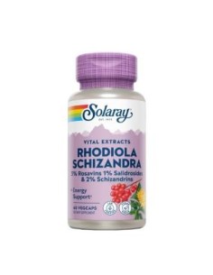 Schizandra & Rodhiola 500 mg - 60 cápsulas vegetales Solaray