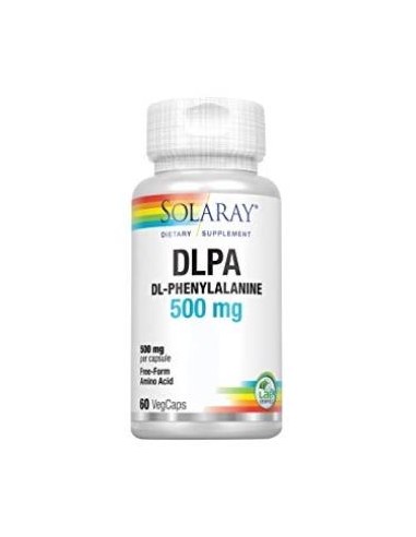 Dlpa Dl-Phenylalanine 500 Mg - 60 Vegcaps de Solaray