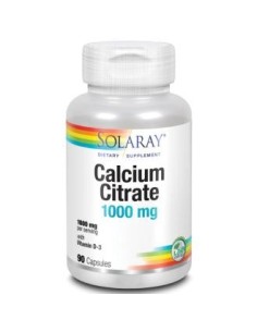 Calcium W/D3 Citrate 1000 mg - 90 Cápsulas Solaray