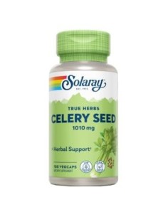 Celery Seed 505 mg Solaray - 100 cápsulas vegetales naturales