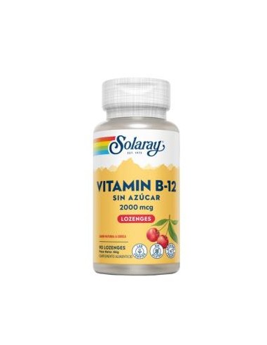 Vit B12 2000 Mcg - 90 Comprimidos Sublinguales de Solaray