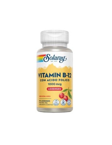 Vit. B12 + Acido Folico 1000Mcg. 90Comp Sublingual de Solaray