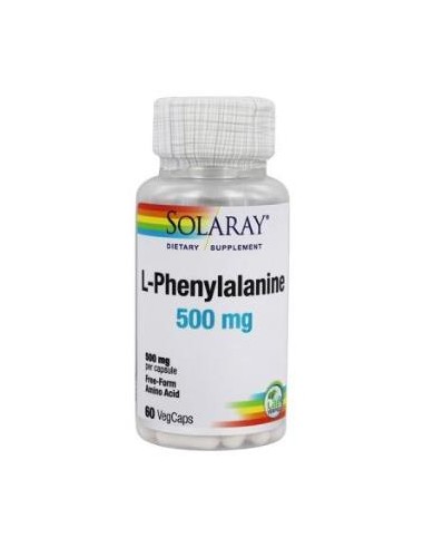 L-Fenilalanina 500 mg Solaray - 60 Cápsulas Vegetales