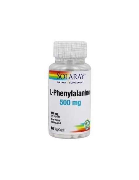 L-Fenilalanina 500 mg Solaray - 60 Cápsulas Vegetales