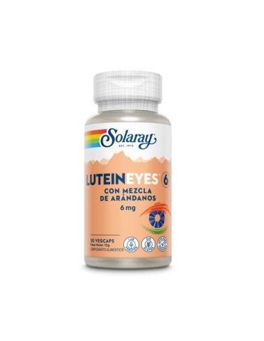 Lutein Eyes 6 mg Solaray - Protección Visual Natural 30 Vegcaps