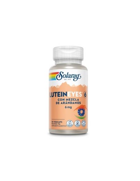 Lutein Eyes 6 mg Solaray - Protección Visual Natural 30 Vegcaps