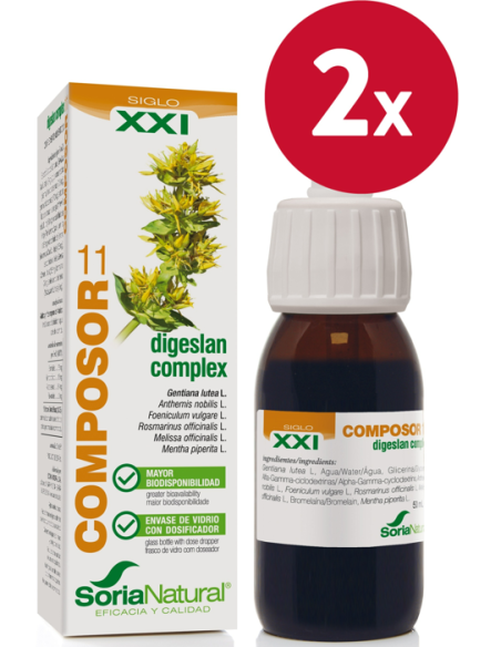 Pacote de 2 Composor 11 Digeslan Complex Xxi 50Ml. e
