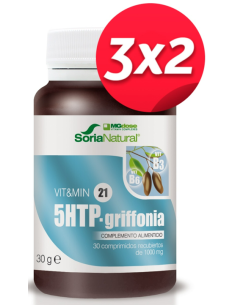 Pacote 3X2 Griffonia+B3+B6 1000 mg 30 mgdose comprimidos de suplemento