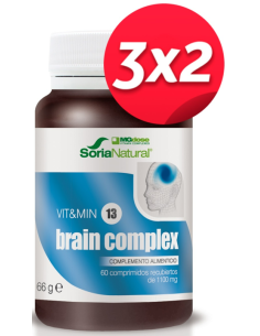 Pack 3X2 Brain Complex 1100 Mg 60 Comprimidos de Suplementos Mgdose