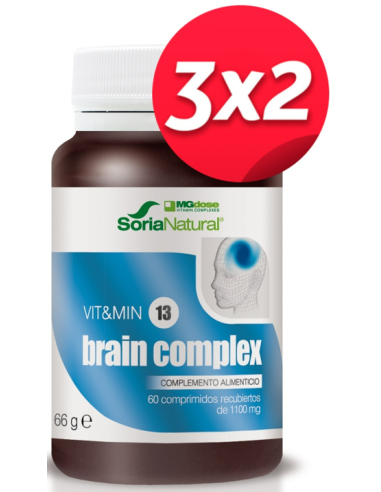 Pack 3X2 Brain Complex 1100 Mg 60 Comprimidos de Suplementos Mgdose