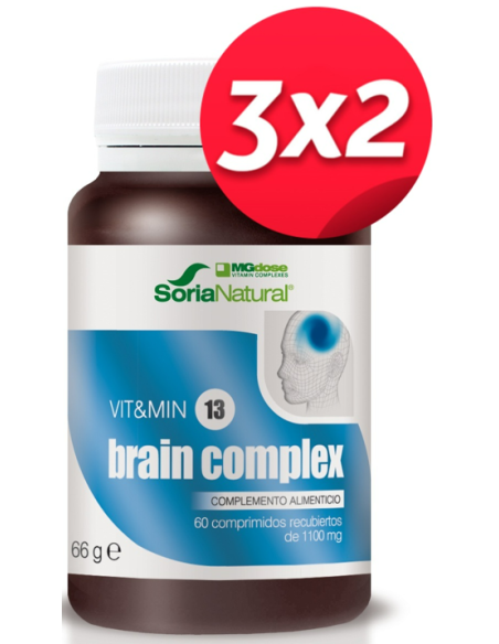 Pack 3X2 Brain Complex 1100 Mg 60 Comprimidos de Suplementos Mgdose