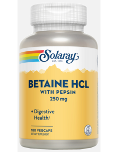 Betaine Hci W/ Pepsin 250 Mg. - 180 Vegcaps de Solaray