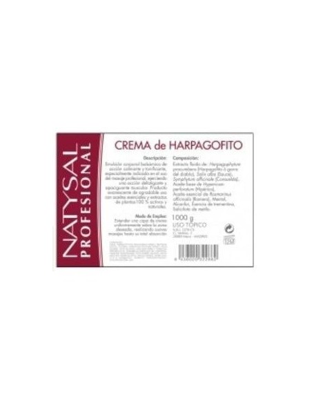 Crema Harpagofito 1Kg.Profesional de Natysal