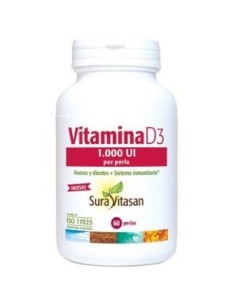 Vitamina D3  1.000 UI 60 perlas de Sura Vitasan