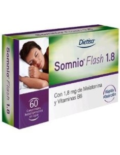 Somnio Flash Melatonina 1,8Mg. Vit. B6 60Comp. de Dietisa