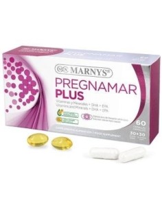 Pregnamar Plus 30+30 Cápsulas (250Mg Dha, 50Mg Epa, Ácido Fólico, Hierro, Magnesio Y Vitaminas) Marnys