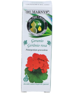 Aceite Esencial Alimentario De Geranio   Estuche Con Botella - 15 Ml Marnys