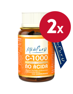 Pack 2 Unidades Vitamina C-1000 No Acida 100 Comprimidos Est