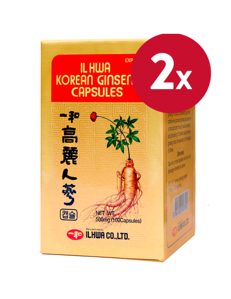 Pack 2 Unidades Ginseng Il Hwa 100Cap.Tarro de Tongil.