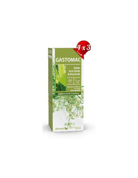 Pack 4x3 uds Gastomac Solución 250 Ml De Dietmed